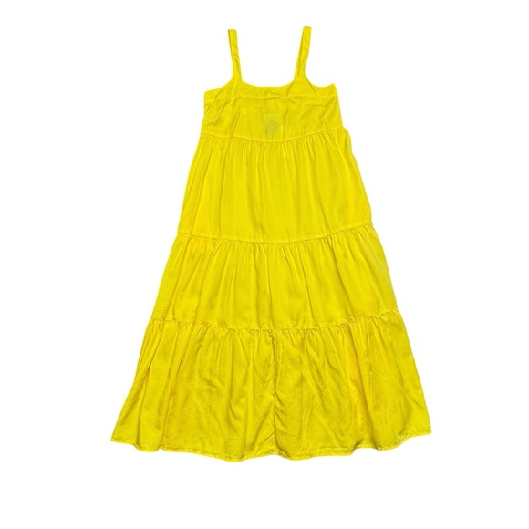 The Drop Britt Dress Lemon NWT Womens Small Tiered Maxi Dress Pockets Adjustable - Picture 3 of 15